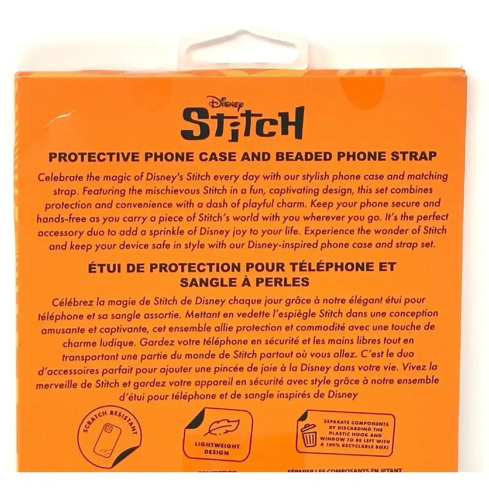 Disney Stitch Halloween Skinnydip iPhone 16 Pro Max Hard Case Beaded Strap NIP
